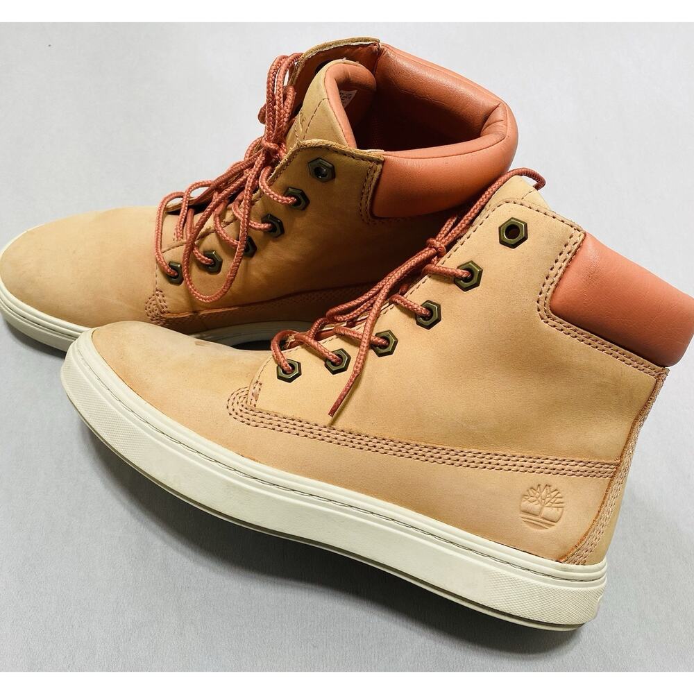 Timberland Boots Sz 7 Shoes 6 Inch Premium Peach Orange Coral Women Dress Hike